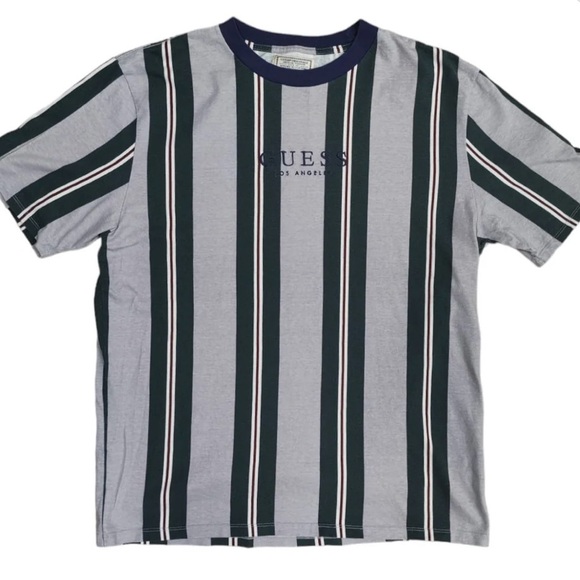Guess Originals Vertical Stripe Tee Size Medium - Picture 1 of 5